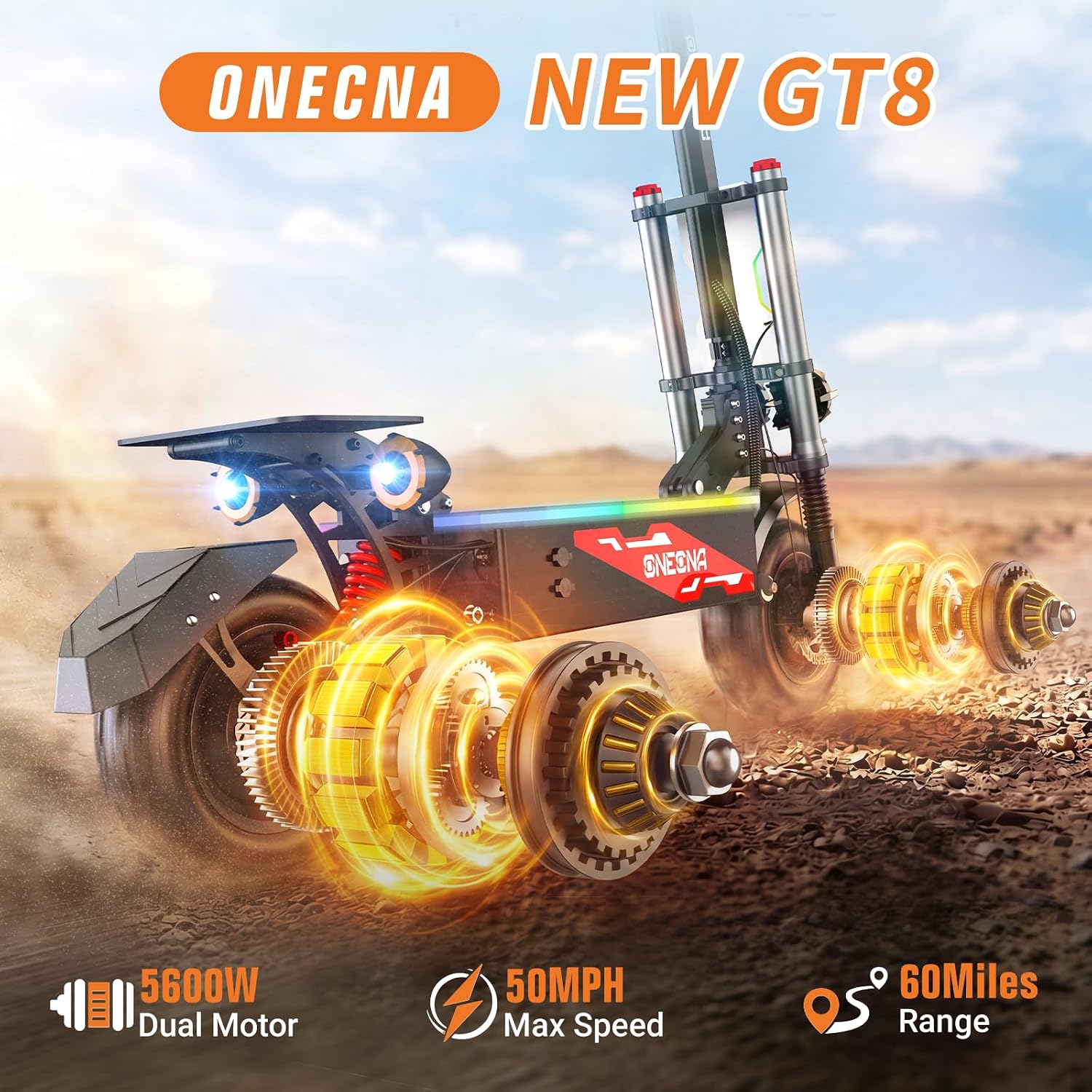 ONEONA GT8 Foldable Off Road E - đánh giá và giá 60V 5600W Dual Motor Electric Scooter