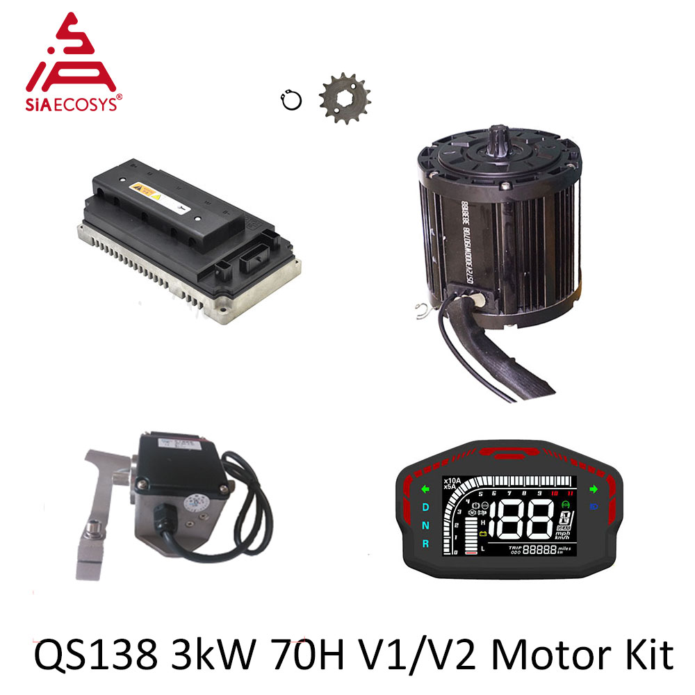QSMOTOR QS138 3000W 72V Mid Dr - đánh giá và giá Mid Drive Motor Kit 72V 3000W