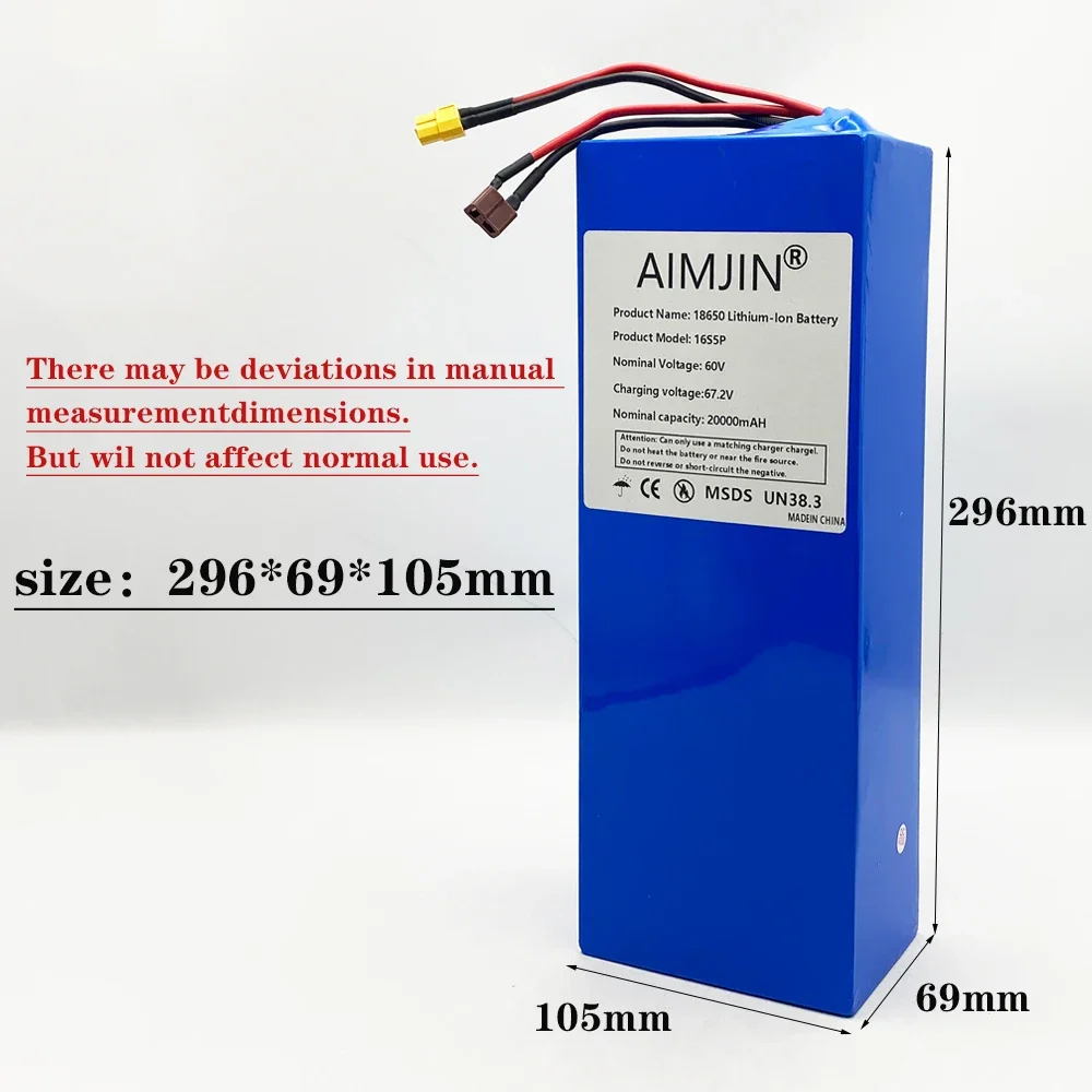 16S5P Battery Pack for 1000W 1 - đánh giá và giá 60V 30Ah Electric Scooter Battery