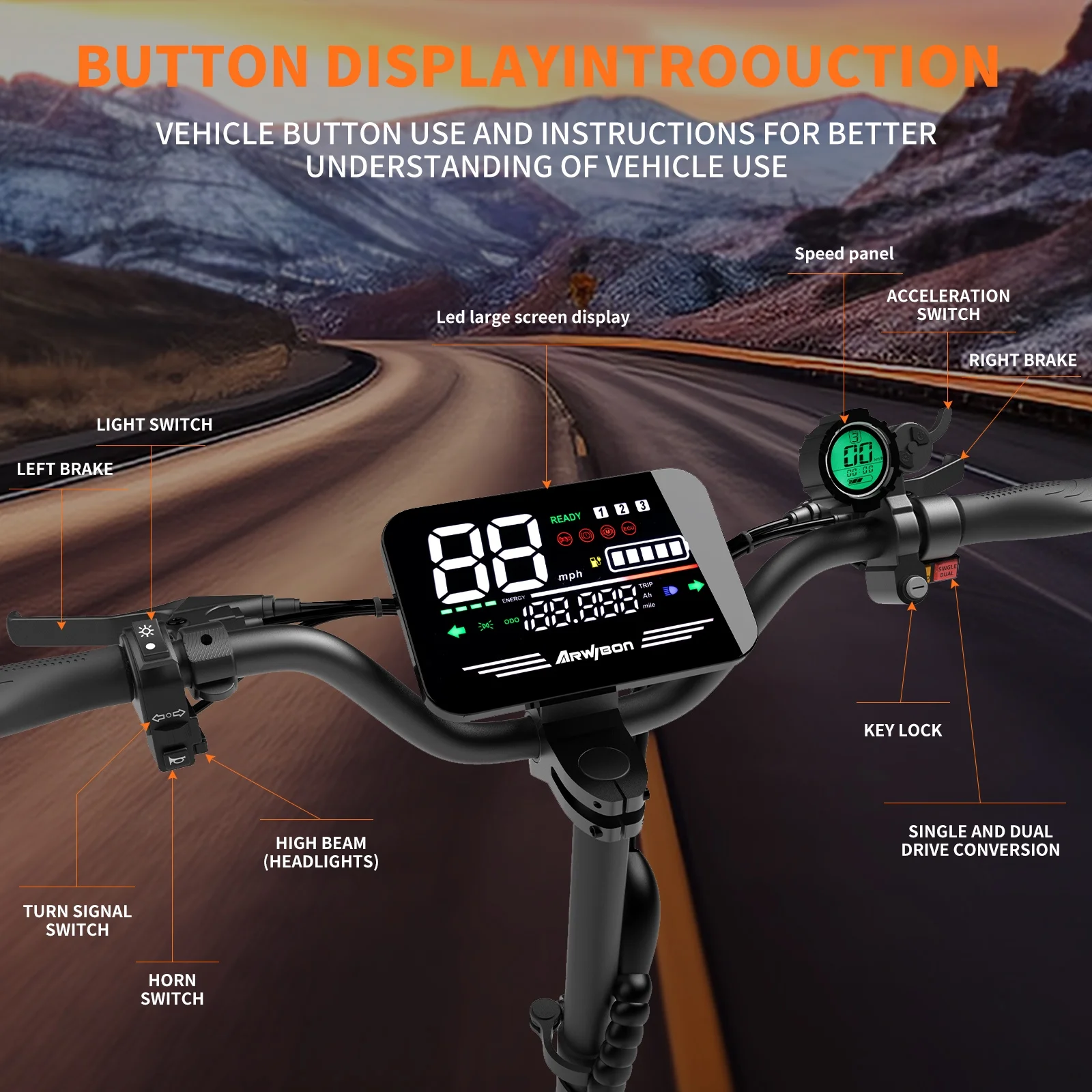 Arwibon 5600W Electric Scooter - đánh giá và giá 60V 5600W Dual Motor Electric Scooter