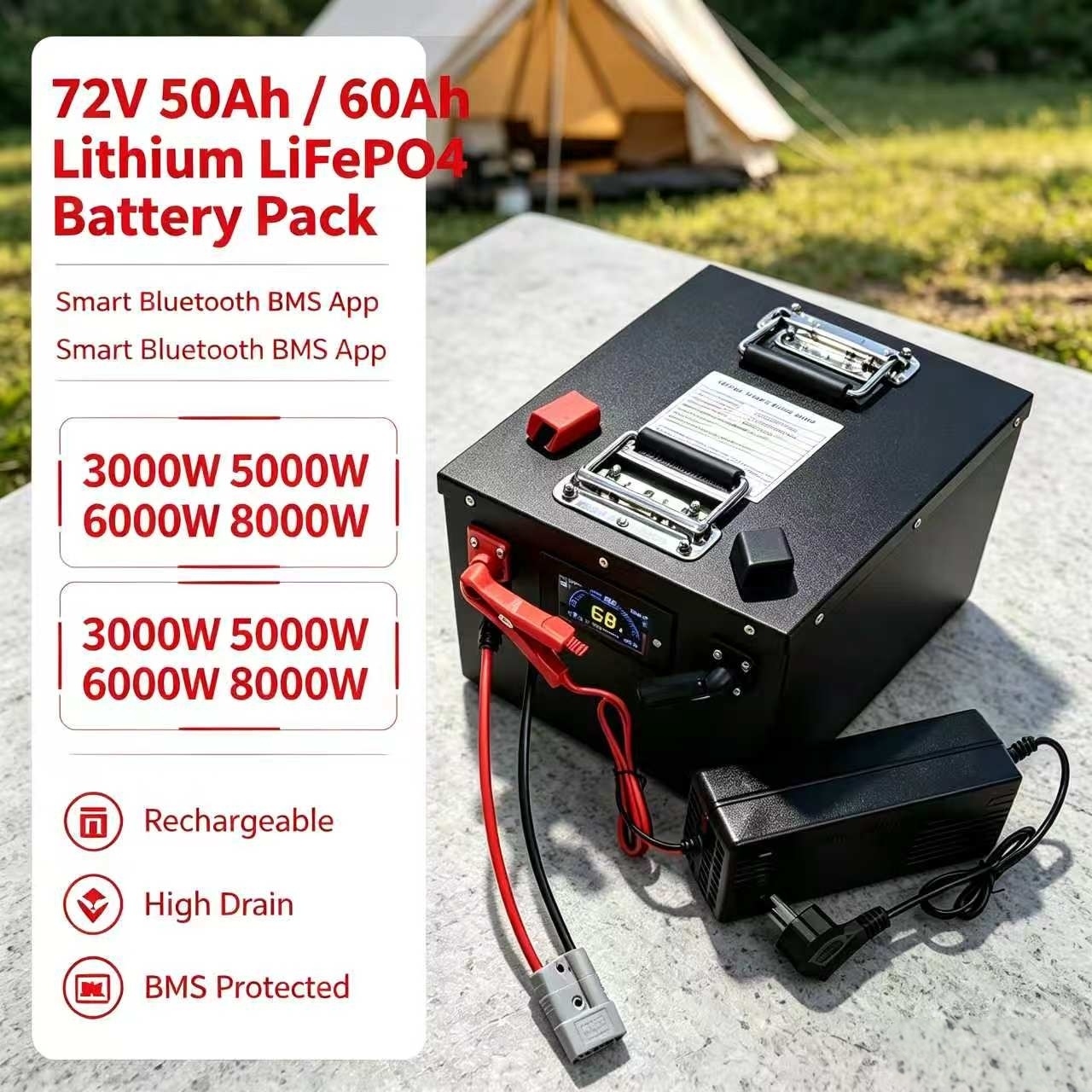 72V 50Ah 50A 60Ah 60 Ah 60A li - đánh giá và giá 72V 60Ah Lifepo4 Battery Pack